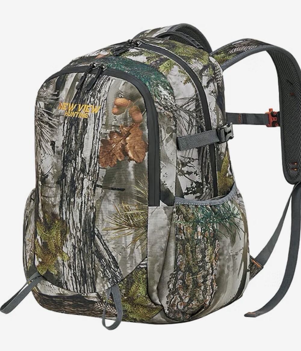 NEW VIEW Kids Hunting Backpack 30L, Camo Day Pack 13x6.3x17.7 Inches
